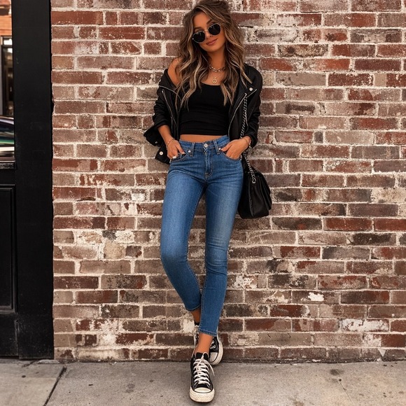 rag & bone Denim - Rag & Bone Capri Skinny Jeans Finch Wash Blue Denim Size 25